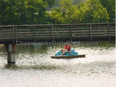 Paddle Boating at Lakeside Park
