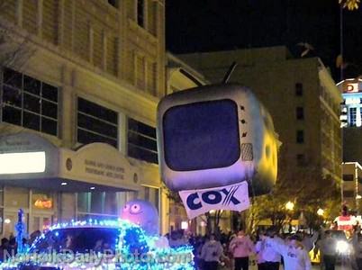 Cox Communications Big TV Helium Balloon - Norfolk Grand Illumination Parade