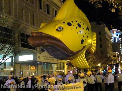 Giant Fish Helium Balloon - Norfolk Grand Illumination Parade