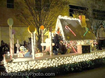 Gingerbread House Float - Norfolk Grand Illumination Parade