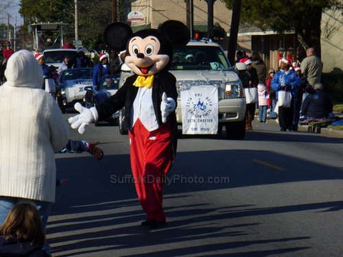 Mickey Mouse at Downtown Suffolk Holiday Parade