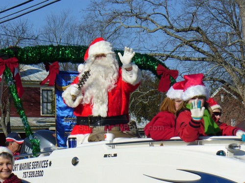 Santa Claus at Downtown Suffolk Holiday Parade
