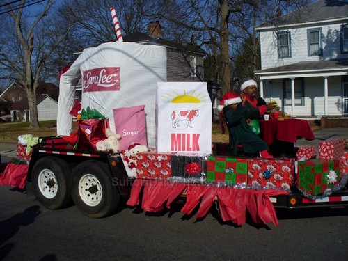 Sara Lee Company Float at Downtown Suffolk Holiday Parade